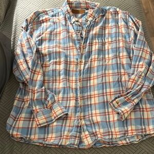 Plaid Button-Up Shirt